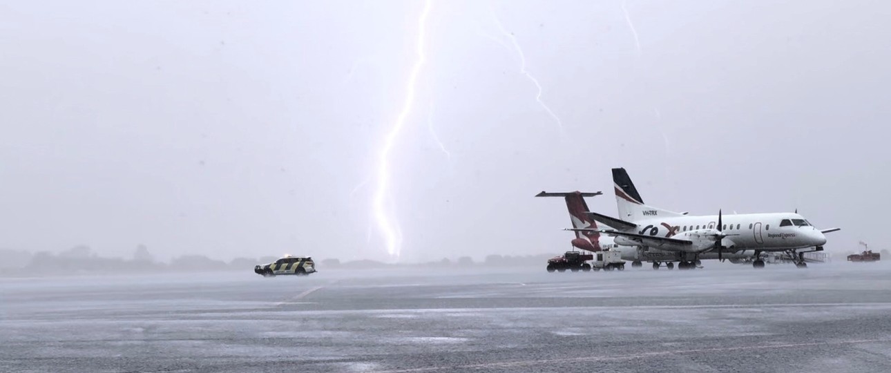 Blitze am Mildura Airport: Es entstanden Schäden.