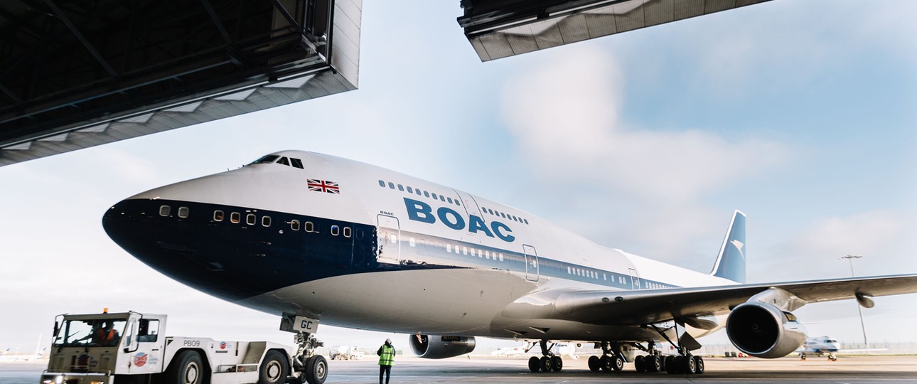 Boeing 747 von British Airways in Boac-Bemalung: Ab Dienstag (18. Februar) ist das Flugzeug so im Linienbetrieb unterwegs.