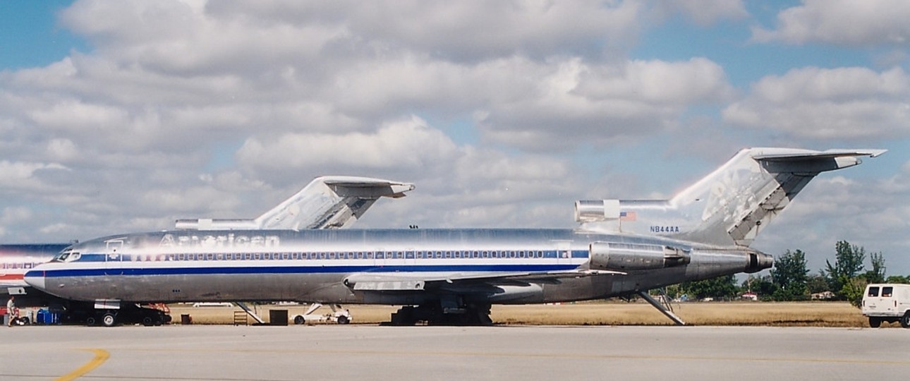 Die N844AA als sie noch in den USA geparkt war: Die Boeing 727 blieb bis heute unauffindbar.