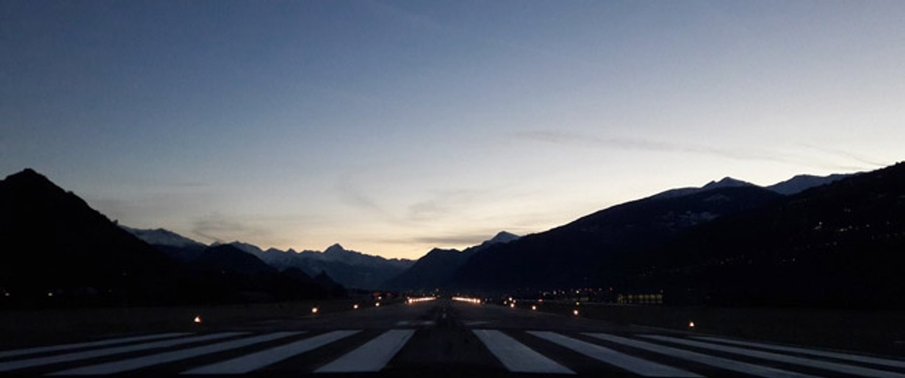 Flughafen Sion: Die Basis von Powdair.
