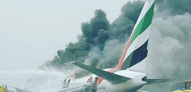 Brennende Boeing 777 von Emirates: Mit dem Flieger war technisch alles in Ordnung.