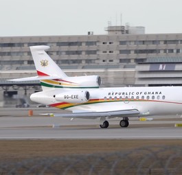 Falcon 900EX: Der Regierunsgflieger Ghanas ist aktuell kaputt.