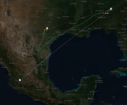 delta dl1992 guadalajara airnav radar