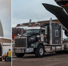 Be- und Entladung der Antonov An-124: Schwere Fracht an Bord.