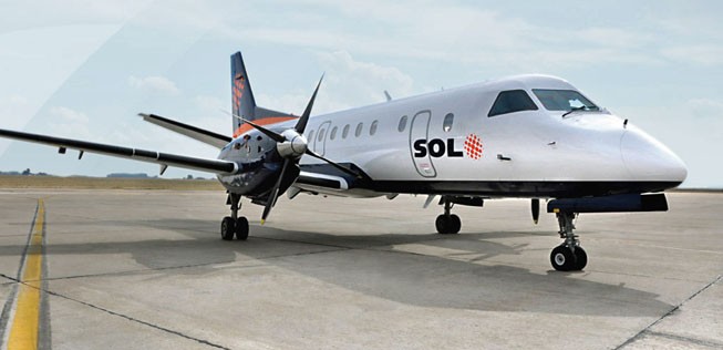 Saab 340 von Sol Líneas Aéreas: Die Airline gab am 15. Januar 2016 auf.