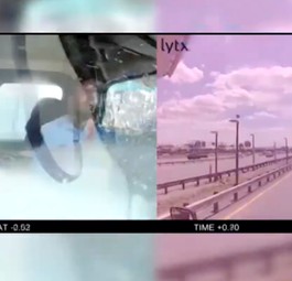 Moment der Kollision: Zum Glück verletzte sich der Fahrer nur leicht.