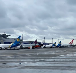 Internationaler Flughafen Kiew-Boryspil:  Lufthansa kommt nicht mehr abends spät hier an.