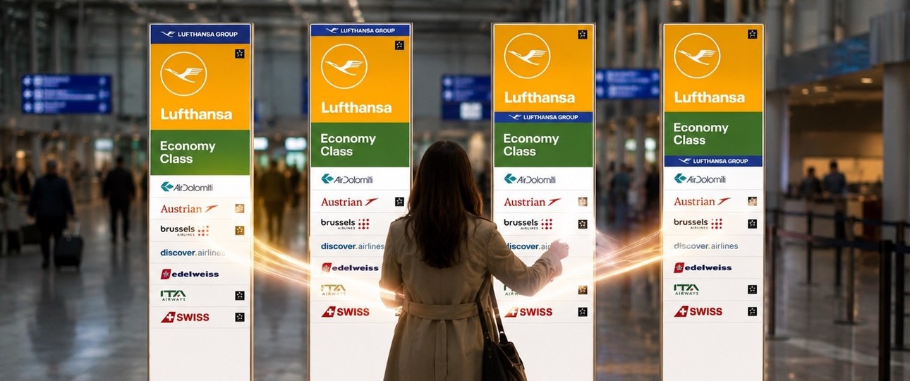 Neue Infostelen: Wie will Lufthansa Group die Reisenden künftig anpsrechen?