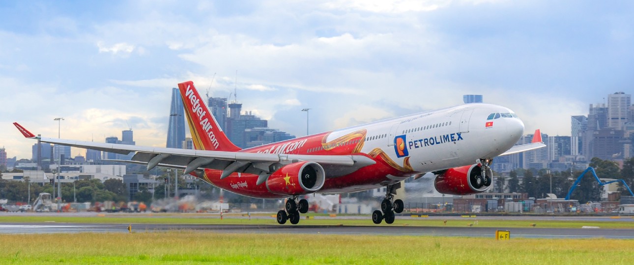 Airbus A330 von Vietjet: In Sydney angekommen.