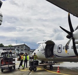 ATR 72 von Lübeck Air in Bern: Neue Destination.
