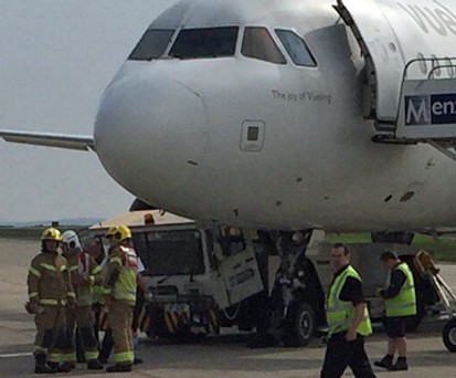 Hoppla: Der gefallene A320 von Vueling.