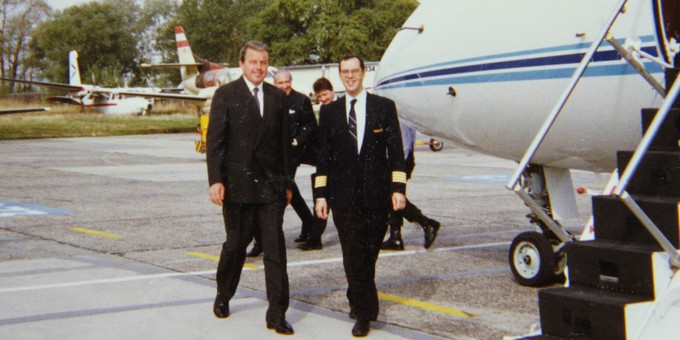 Auch der ehemalige Bundeskanzler Franz Vranitzky flog mit Gruber.