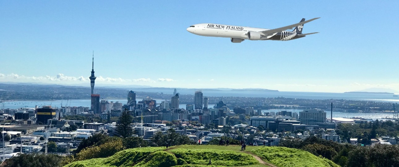 Boeing 777 von Air New Zealand über Auckland: Die Fluggesellschaft wird künftig keine Triple Seven mehr betreiben.