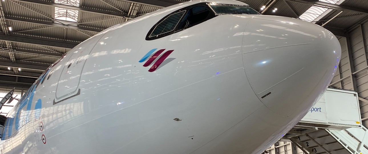 Airbus A330 von Eurowings Discover: Ein Jet dieses Typs steckt in Windhoek fest.