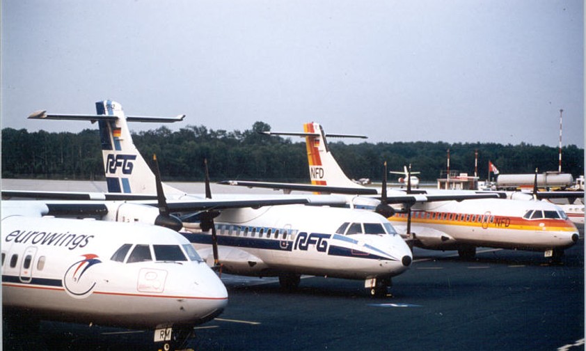 Eurowings entstand am 1. Februar 1993 aus der Fusion von Nürnberger Flugdienst NFD und Reise- und Industrieflug RFG.