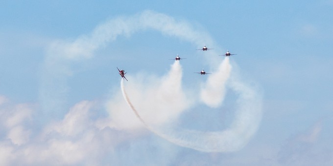 Der imposante Auftritt der Patrouille Suisse.