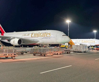 Die drei Airbus A380 von Emirates landeten außerplanmäßig in Wien.