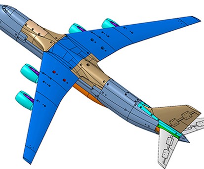 Grafik des Zentralen Aerohydrodynamischen Instituts: So soll der An-124-Ersatz, der Elefant, aussehen.