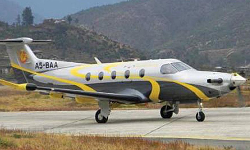 Pilatus PC-12: Derzeit das einzige Flugzeug in der Flotte von Tashi Air.