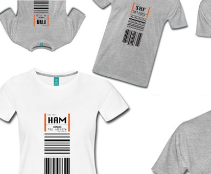 Zeige deine Basis! Coole Flughafen-T-Shirts mit Flughafen-Codes