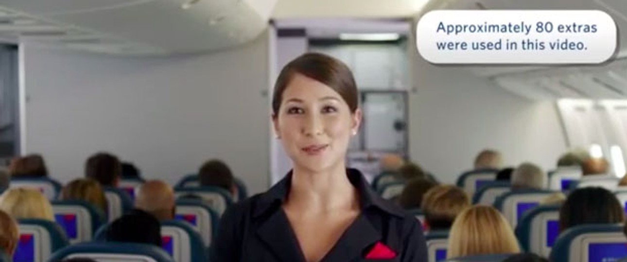Delta-Sicherheitsvideo: 80 Statisten wirkten mit.