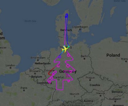 Airbus A380 in Weihnachtsstimmung