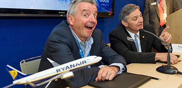 Ryanair-Chef Michael O'Leary, Boeing-Zivilflugzeug-Chef Ray Connor: Schlau gemacht!