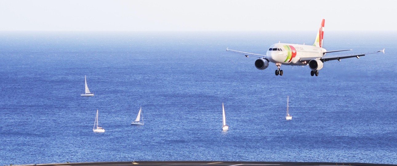 Airbus A319 von Tap landet auf Madeira: Die Windstärken haben in den letzten Jahren zugenommen.