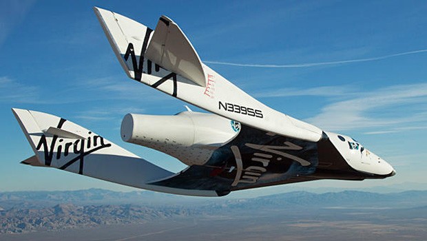 Spaceship Two von Virgin Galactic mit sechs Sitzplätzen: Bei Virgin plant man sowohl Rund- als auch Linienflüge in der langen Frist. 2013 soll es in den Dienst treten.