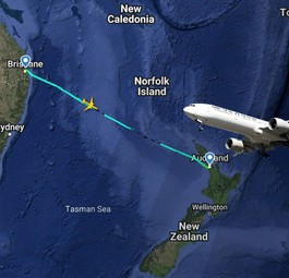 air new zealand boeing 777 brisbane auckland