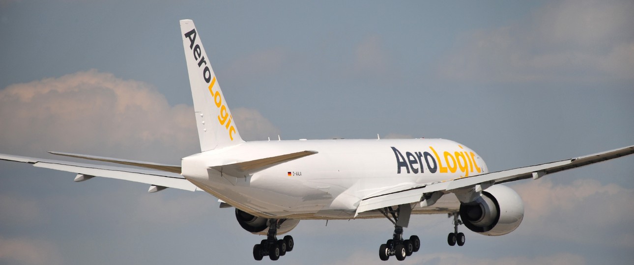 Boeing 777 F von Aerologic: Solch ein Flugzeug konnte nun Bahrain verlassen.