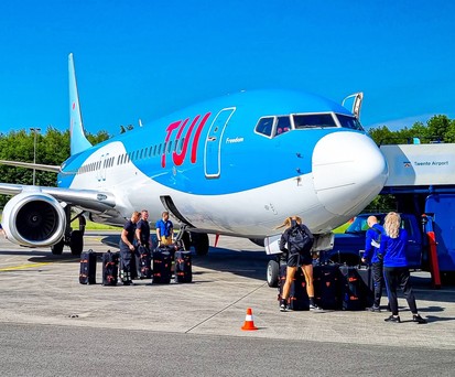 Boeing 737 von Tui am Flughafen Twente: Der Airport muss investieren.
