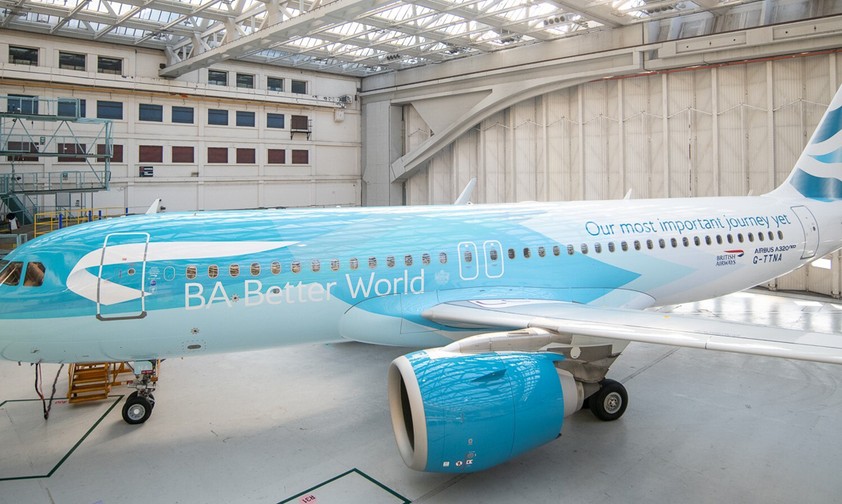 So sieht der Airbus A320 Neo von British Airways mit der Speziallackierung aus.