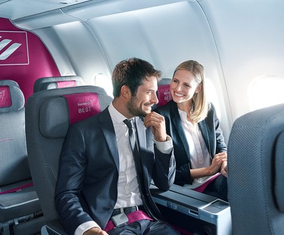 Fluggäste mit Best-Tarif: Eurowings hat das Angebot aufgefächert.