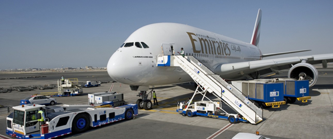 Der Superjumbo am Boden: Emirates prüft neue Ziele.