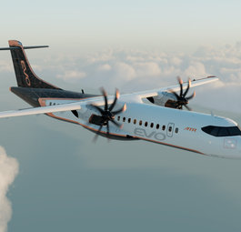 Am Computer erstellte Grafiken zeigen, wie die neue Flugzeuggeneration Evo von ATR aussehen soll.