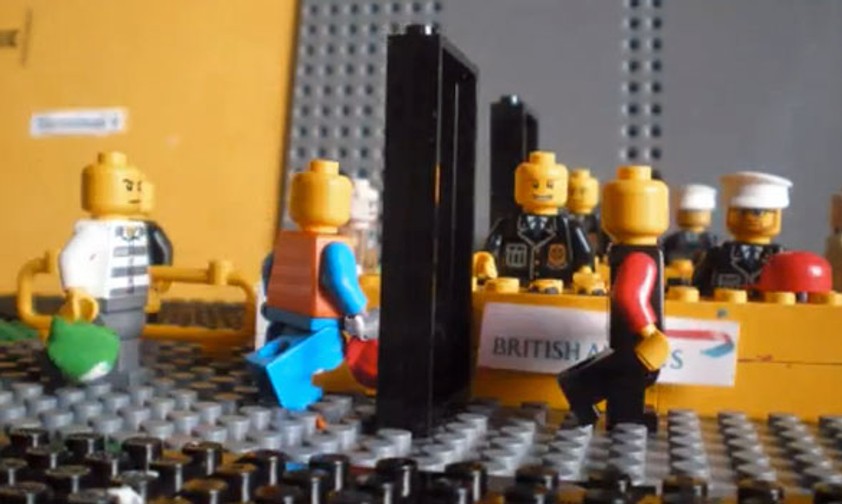 Sicherheitscheck in Legoland: Szene aus dem Kurzfilm.