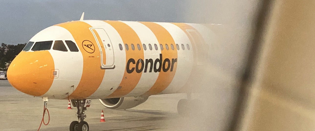 Flugzeug von Condor: Für FTI-Kunden nur noch Rückflüge.