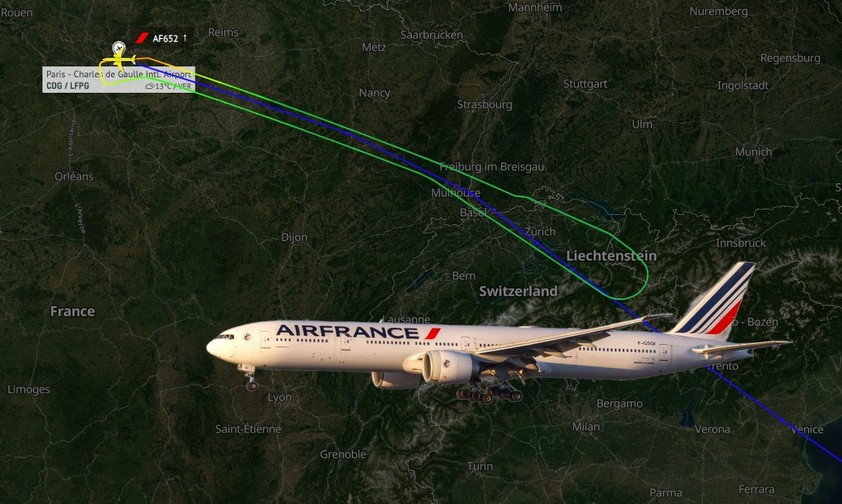 air france boeing 777 300 er dreh um