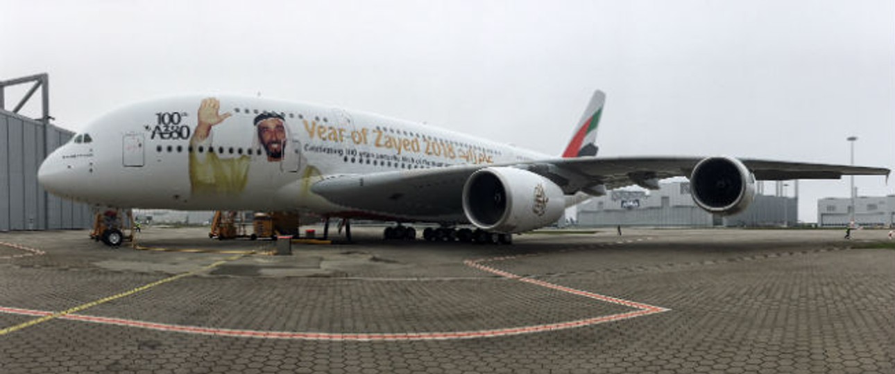 Der 100. Airbus A380: Emirates macht die Hundert voll.