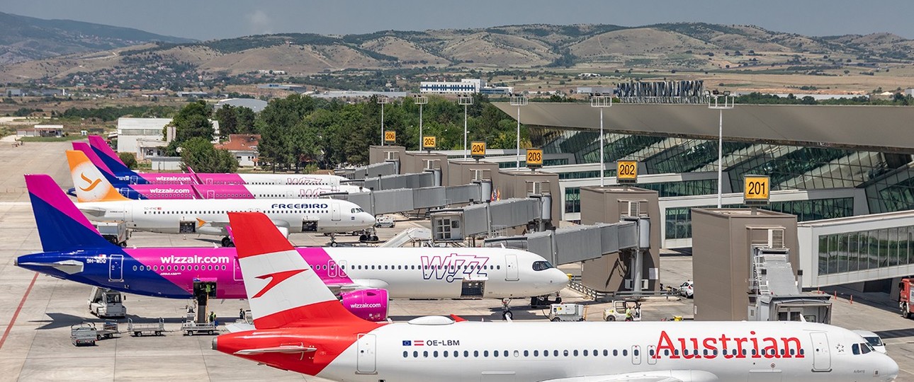 Flughafen Skopje: Deutlich gewachsen.