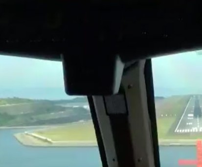 Anflug auf die Flughafeninsel