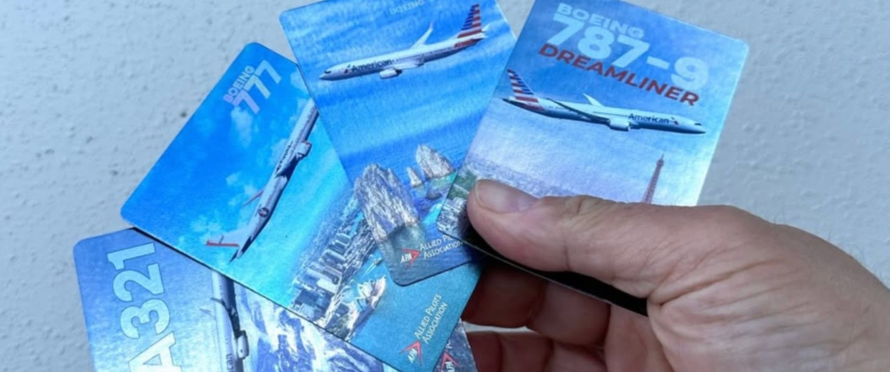 Sammelkarten für American Airlines: Von der Gewerkschaft in den Umlauf gebracht