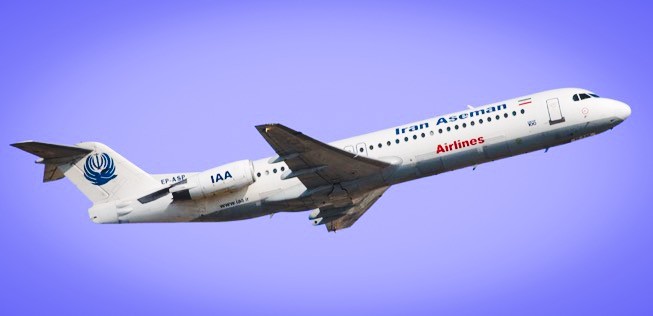 Fokker 100 von Iran Aseman: Die Airline beschafft sich neue Motoren.