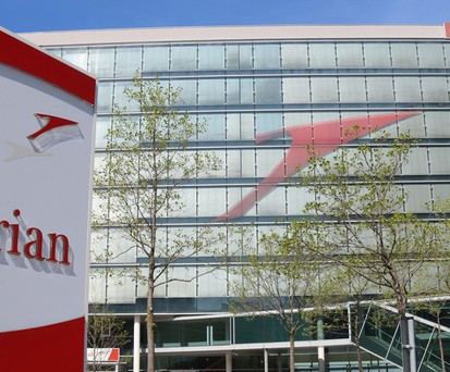 Hauptsitz von AUA am Flughafen Wien: Vier Stockwerke werden frei.