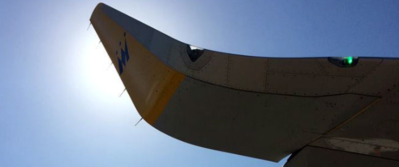 Flügel eines Monarch-Fliegers: Die Airline besitzt keine Flugzeuge mehr.