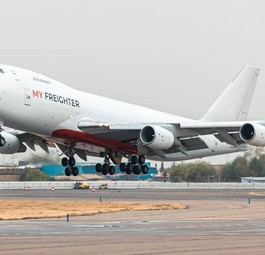 Die Boeing 747-200 F von My Freighter: In Taschkent angekommen.