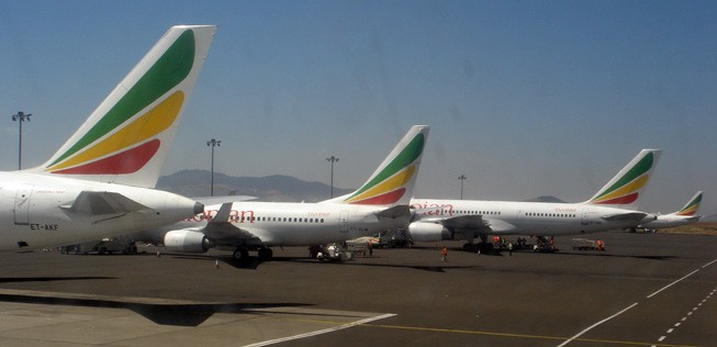 Flughafen Addis Abeba.