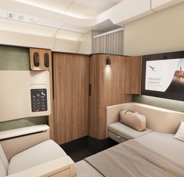 Außerdem gibt es sechs First-Class-Suiten.