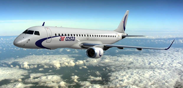 Embraer E190: Air Costa fliegt im Süden Indiens.